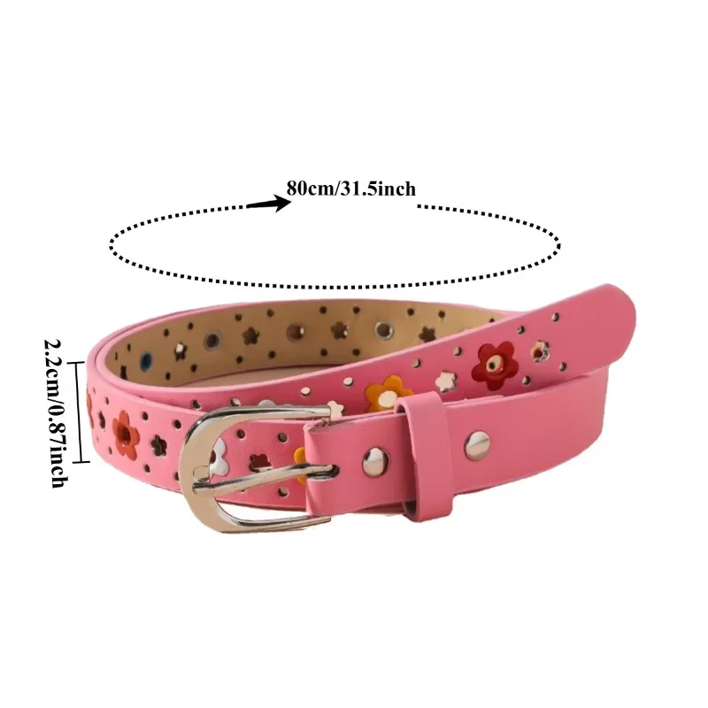 Korean-Style Floral Butterfly Openwork Versatile Women’s Belt—Stylish Elegant Niche Everyday Casual Buckle Belt