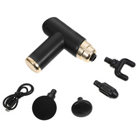 Fascia Gun Massager Adjustable 6 Speeds Mini Muscle Percussion Electrical Body Massager Portable Fitness Black
