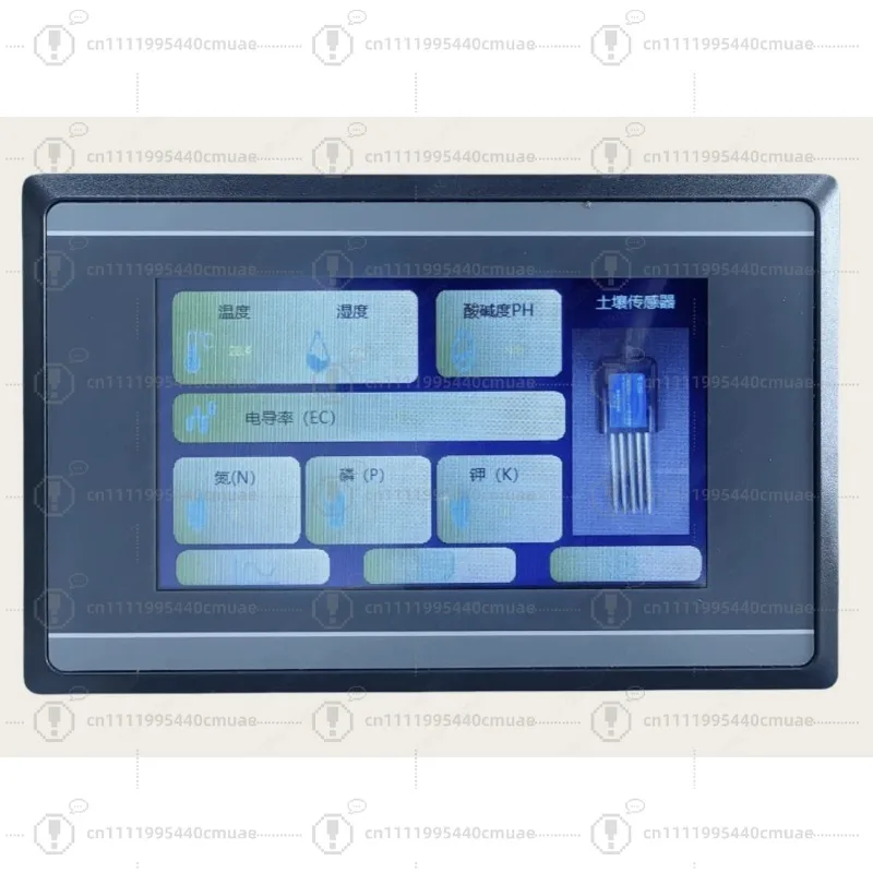 4.3 inch industrial touch screen 485 soil sensor temperature and humidity PH nitrogen, phosphorus and potassium detection system