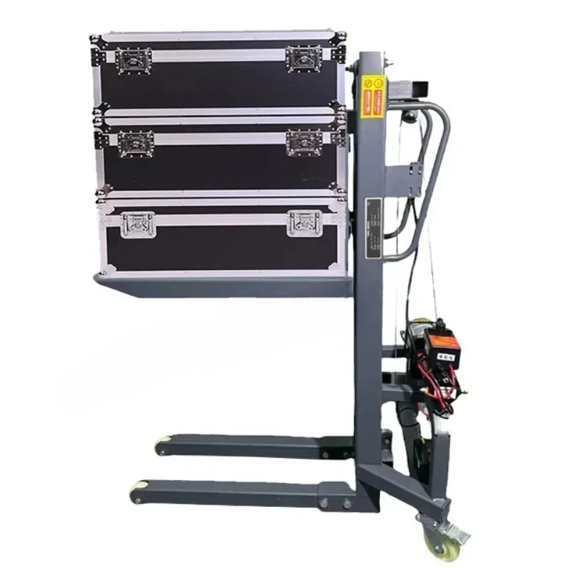 Small Freight Lift 100kg Portable Lithium Battery Forklift Stacker Crane Laboratory Equipment