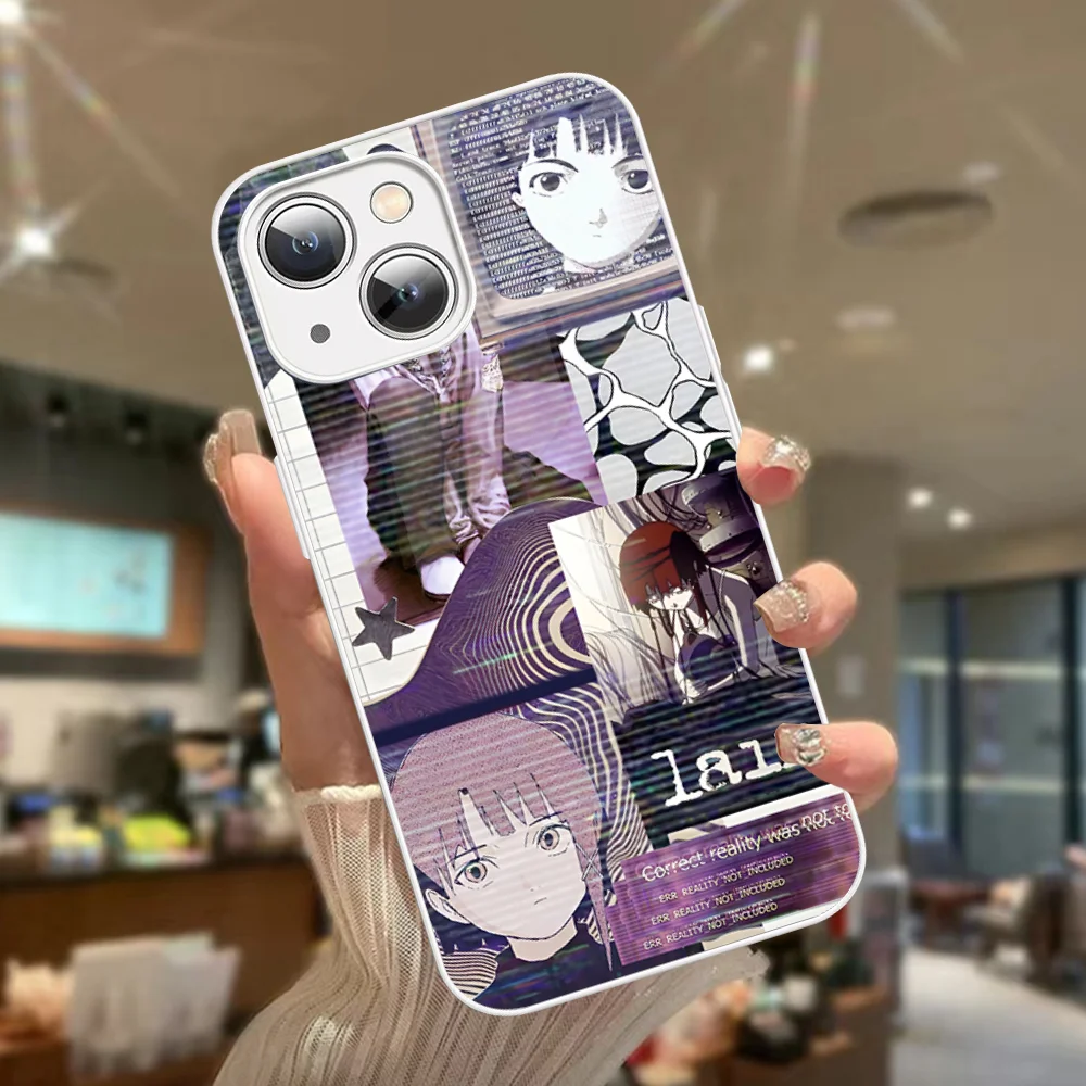 Serial Experiments Lain Anime Phone Case Tempered Glass For iphone 14 13 12 11 Pro Mini XS MAX 14Plus X XS XR Fundas image 3
