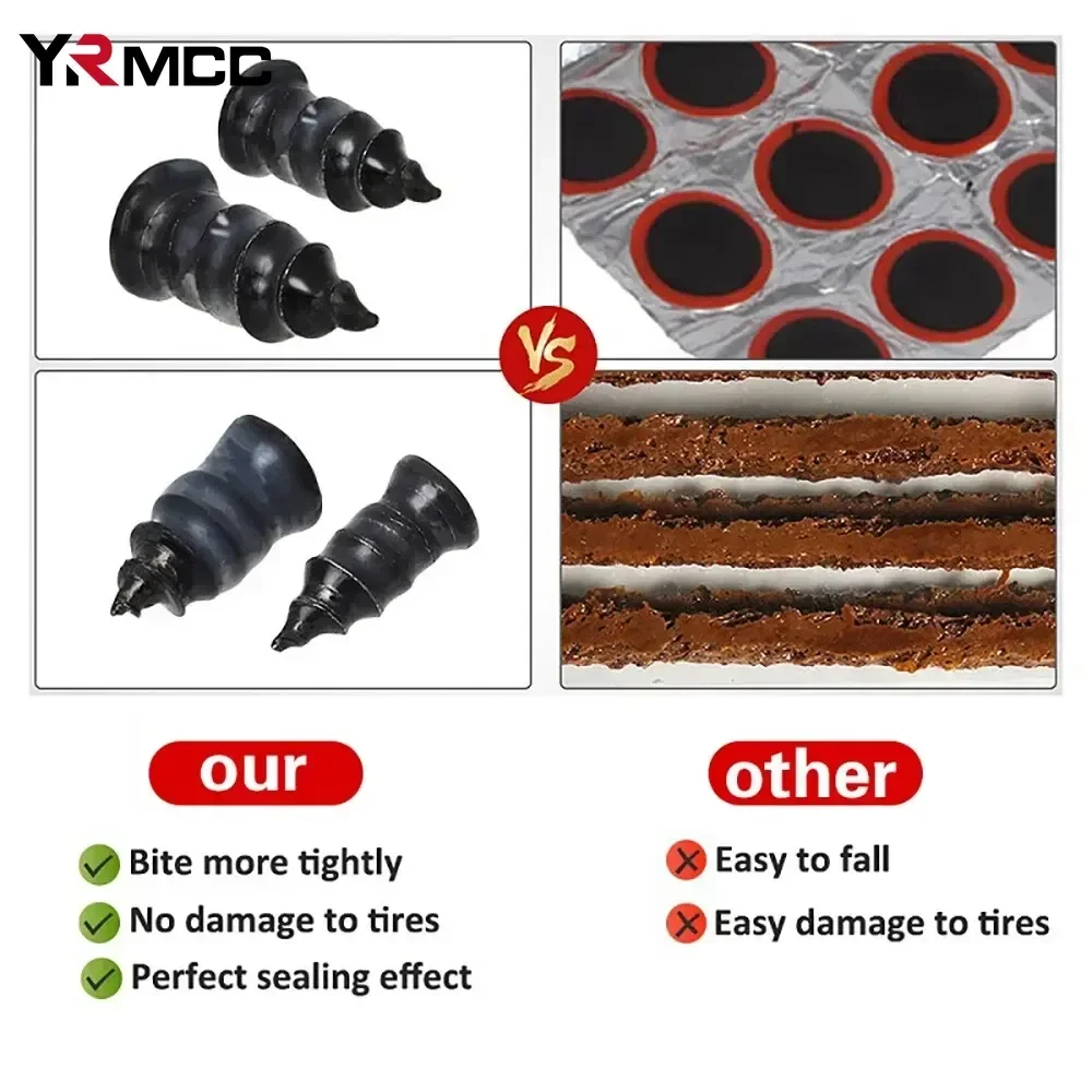 Tyre Puncture Repair Tools 70-10PCS Tire Repair Nails Motorcycle Tubeless Tire Repair Kit Glue Free Repair for Car Accessories