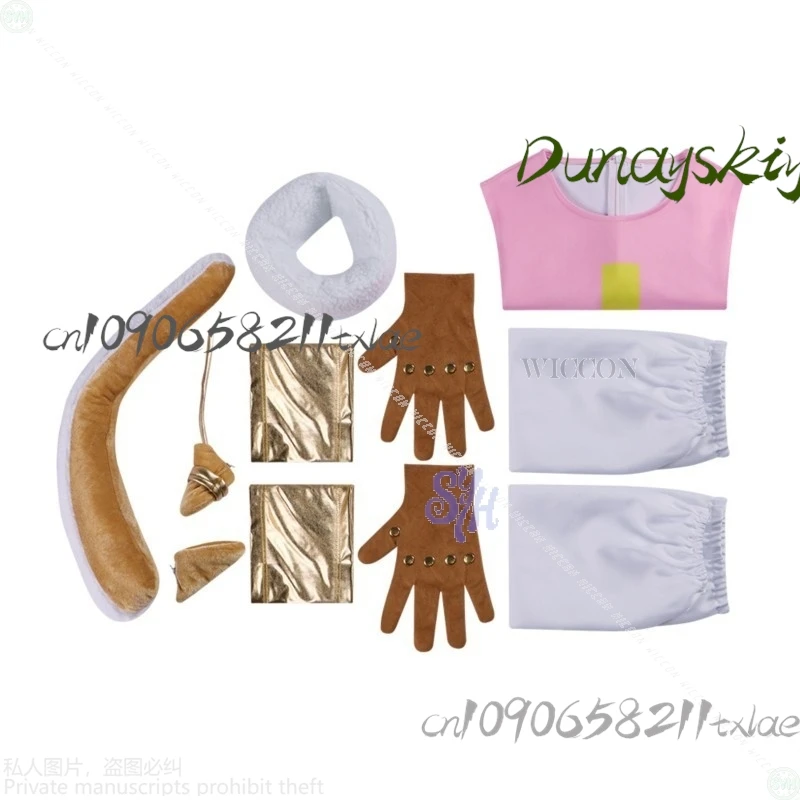 Shop1104629319 متجر Atlasss PUNK-05 أثراس تأثيري القراصنة أنماط زي Kawaii فروي الحيوان الذيل الوردي Y2K الباروكات هالوين كوس