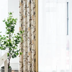 1pc Sephora patchwork printed American style curtains for living room, bedroom, study, plant pattern home curtains custom