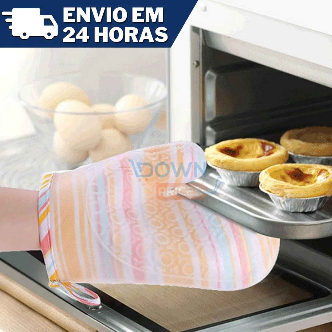 Kitchen Glove Silicone and Polyester Burns Protection