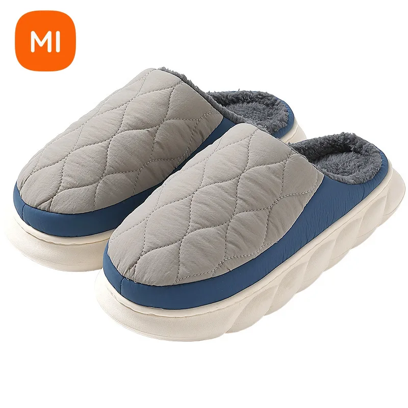 Xiaomi Cozy Winter Man Slippers Fur Home Cotton Shoes Man Fashion Waterproof Slipper Outdoor Soft Non-Slip Woman Indoor Shoe New