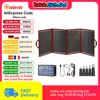 Dokio Flexible Foldable 200W(50Wx4) Mono Solar Panel High Power Portable Solar Panel For RV&Boat&Travel Solar Panel China