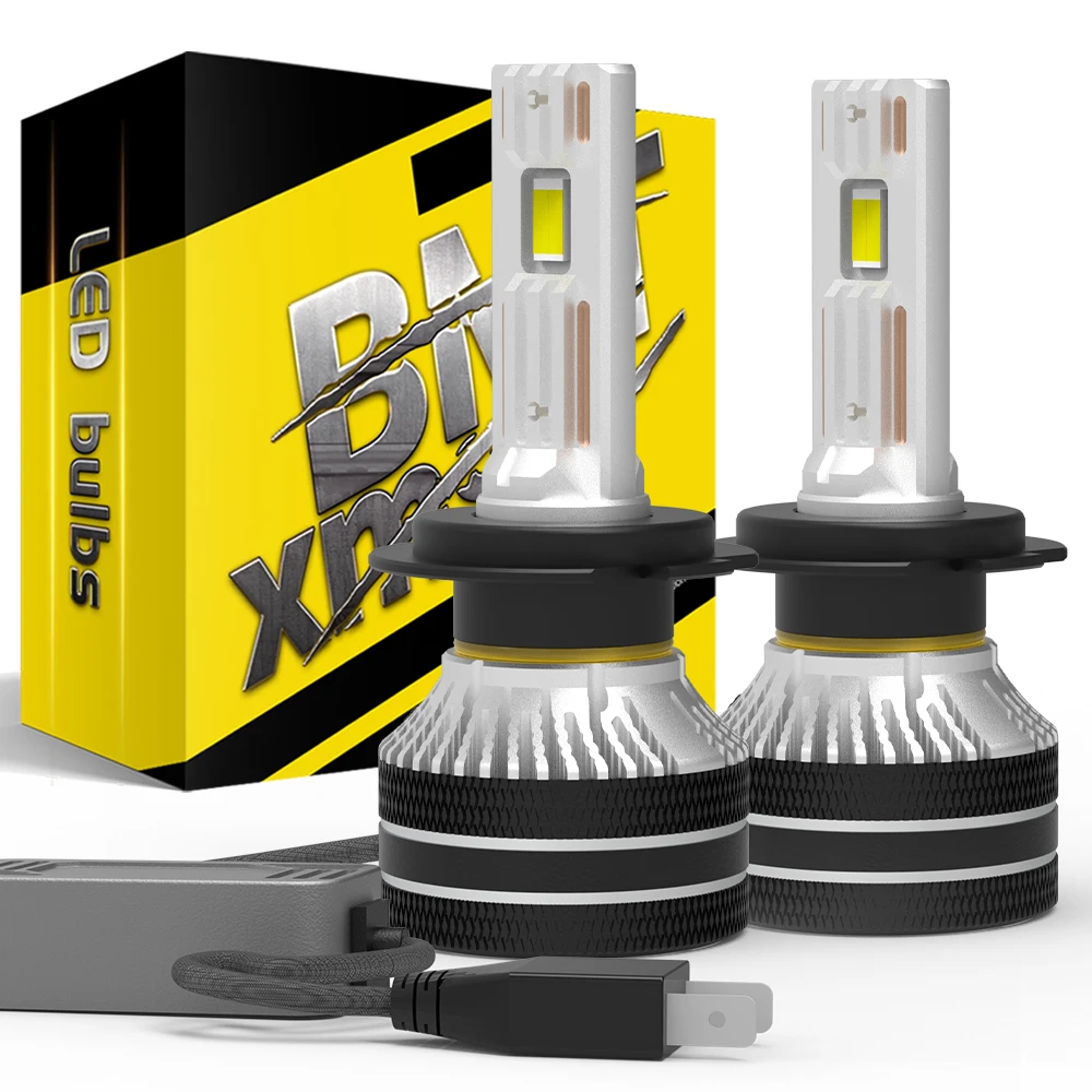 

BMTxms 2PCS H1 H7 H8 H11 9006 9005 LED High Low Beam Headlights 9008 HB1 9004 H4 Led For Benz W204 Sprinter W202 Honda Hyundai