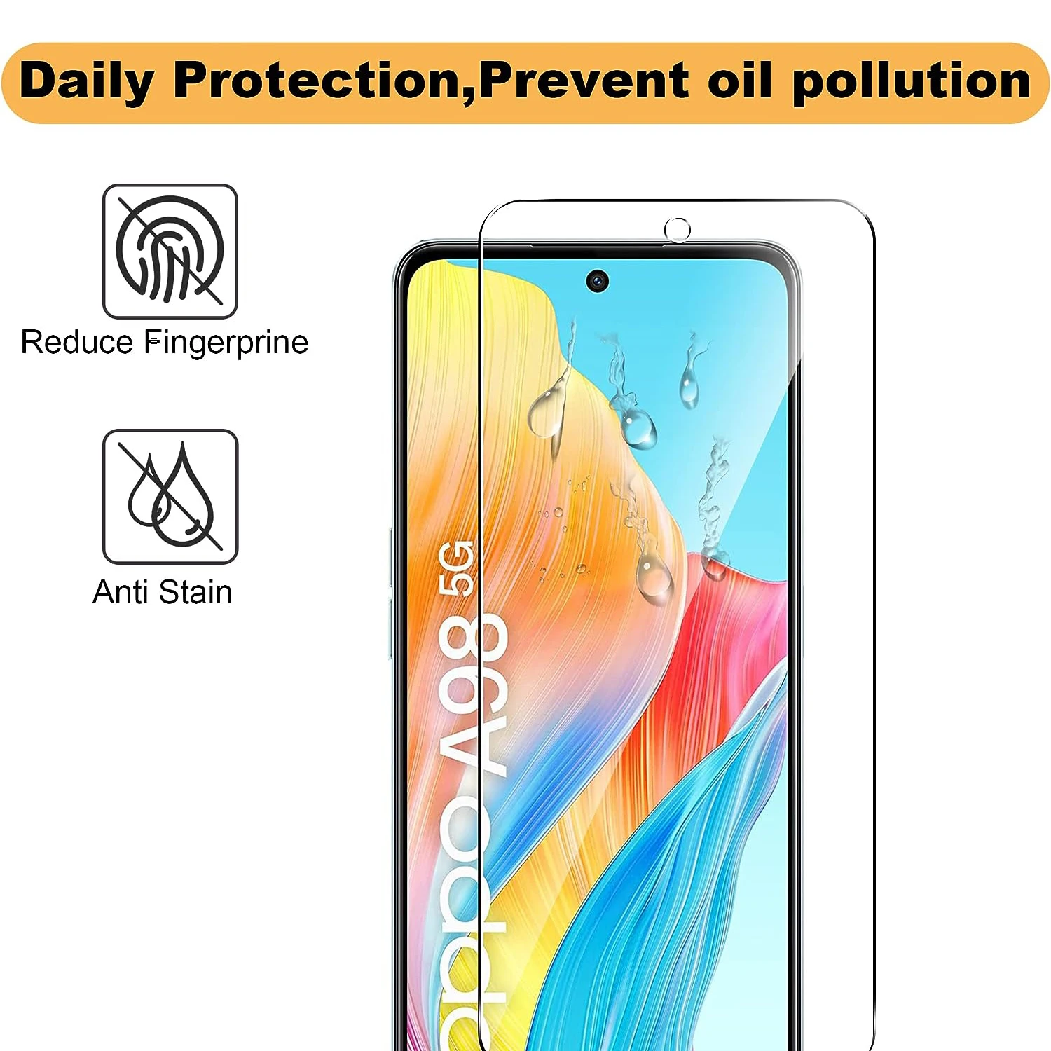 2/4Pcs HD Protection Glass For OPPO A98 5G Tempered Screen Protective Glass