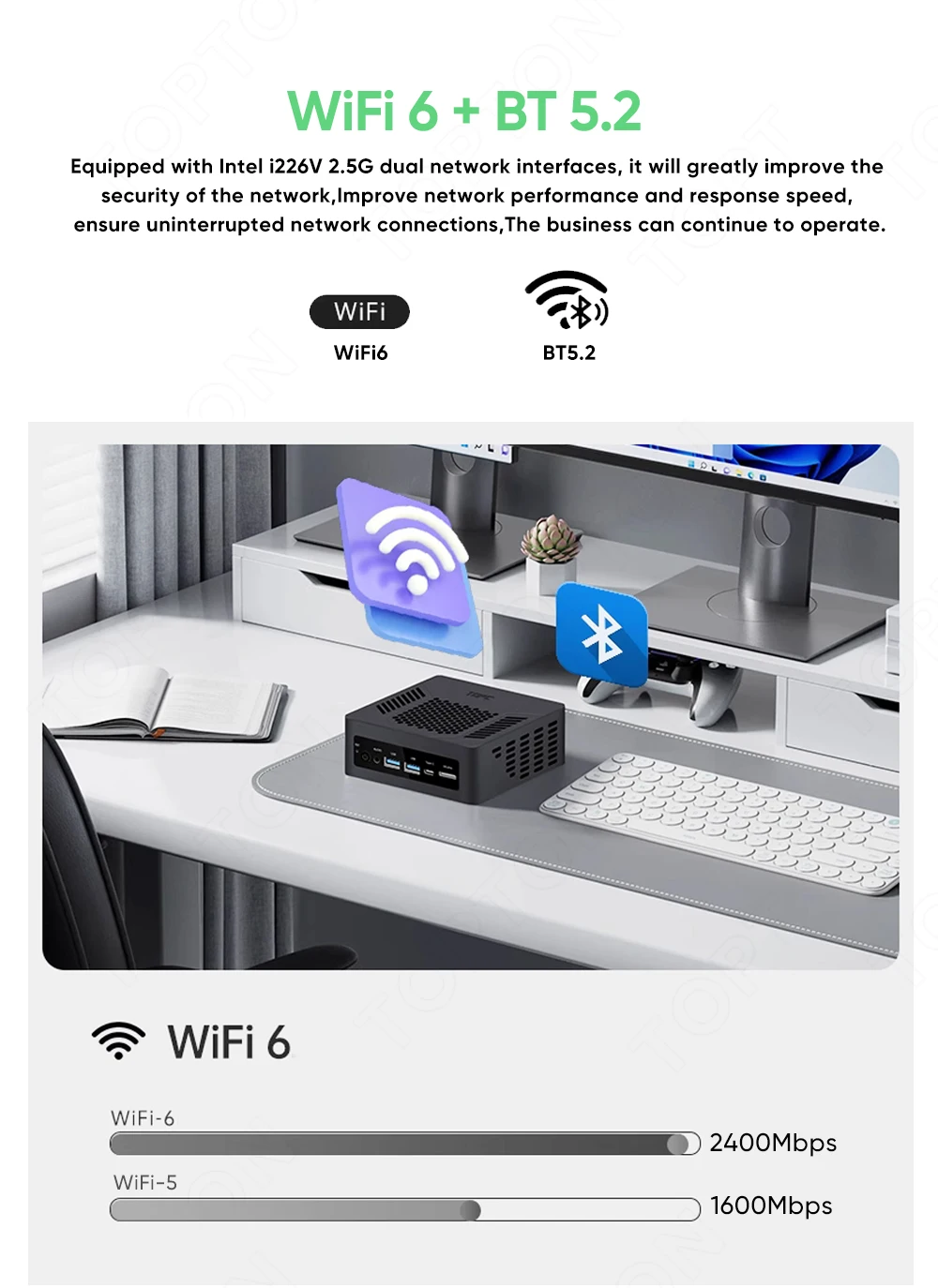 Topton Gaming Mini PC AMD Ryzen AI 9 HX 370 ES AI 7 H 350 ES OCuLink USB4 2x2.5G LAN 2xPCIe كمبيوتر مكتبي Windows 11 WiFi6E