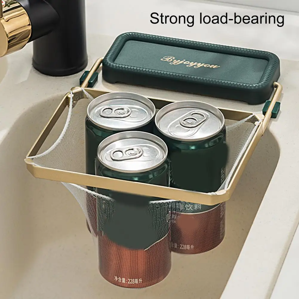 Convenient Sink Drainage Rack  Foldable Paste Firmly Sink Drain Rack  Sink Leftover Filter Rack Garbage Mesh Bag Waste Basket