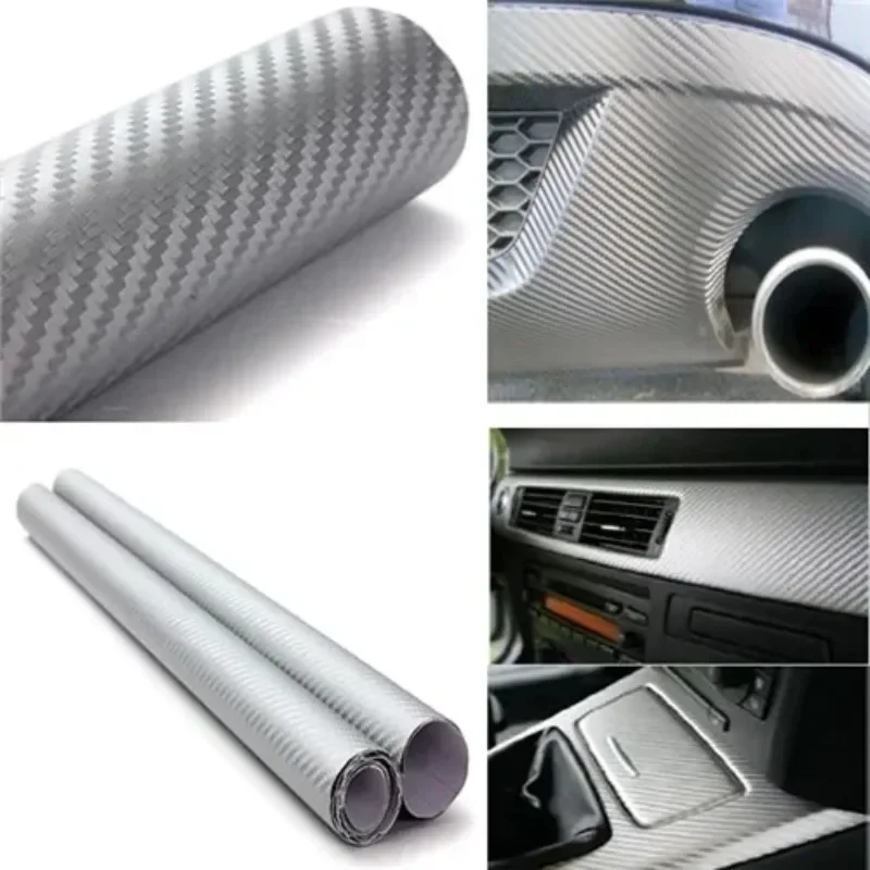 30x127cm Car 3D Carbon Fiber Vinyl Wrap Stickers Auto Styling Stickers for Auto Motorcycle Exterior Protection Film Decorative