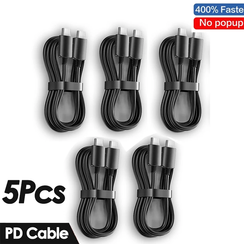 5-1PCS PD Quick Cable For Samsung Galaxy S20 S22 S23 S24 Ultra Note 10 20 A53 54 A55 Super Fast Charging USB Type C Data Cable