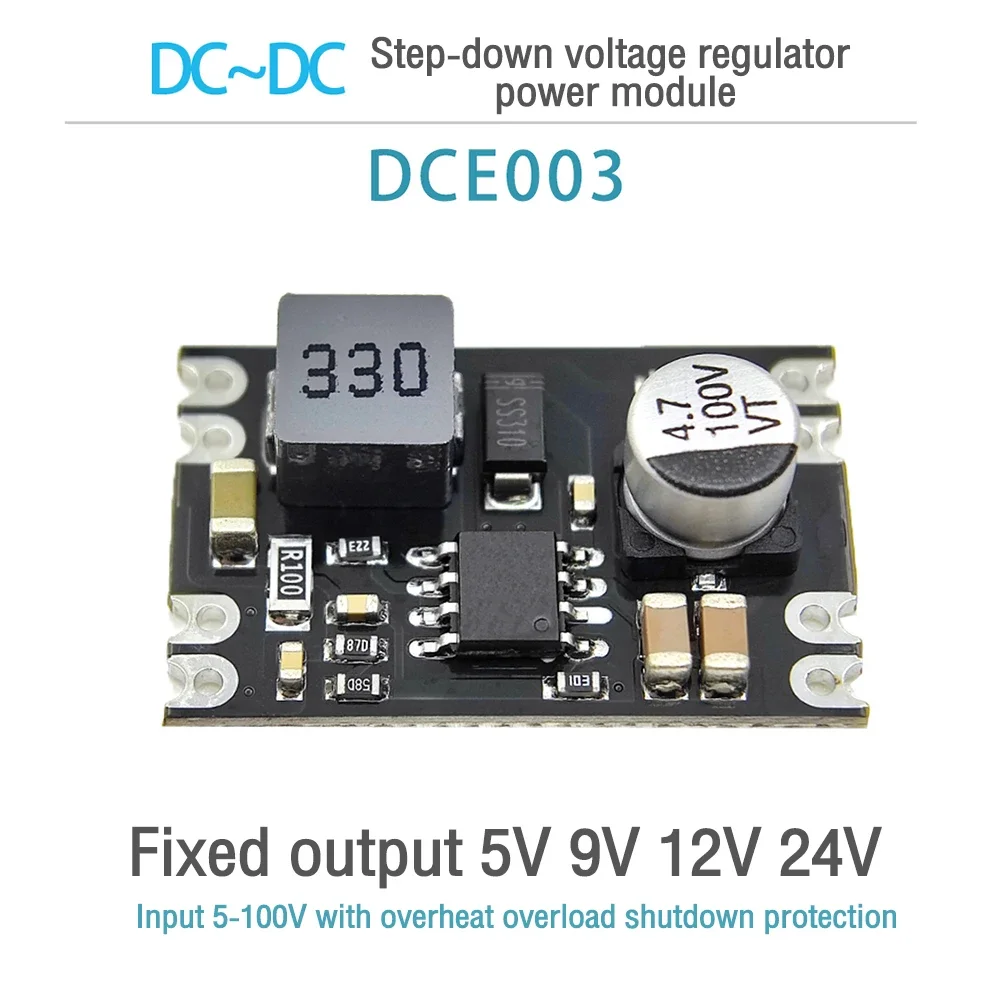 

DC-DC Mini Buck Converter Board 7-100V to 5V 9V 12V 24V 2A Step Down Power Supply Module Transformer Voltage Regulator