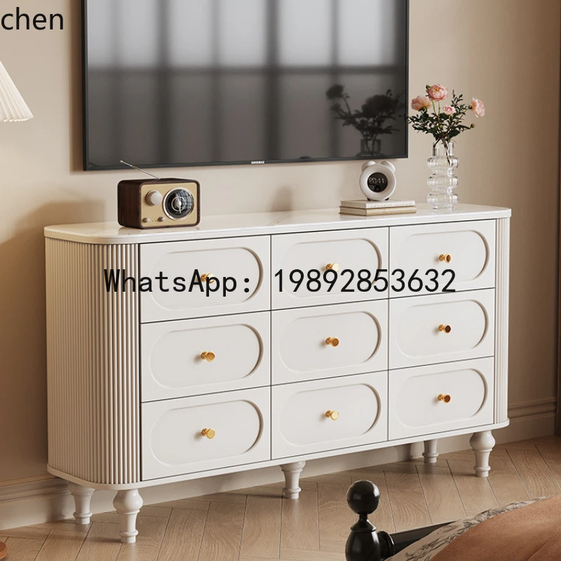 bedroom, bedside cabinet, drawer TV cabinet, light luxury and high-end five-bucket living room, wall locker