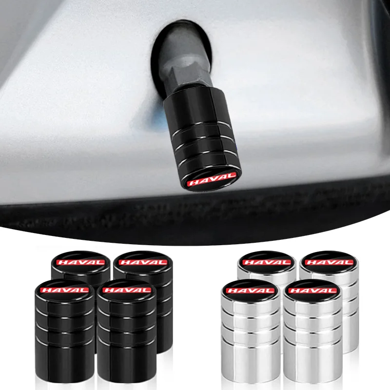 4Pcs Car Wheel Tire Valve Caps Fashion Metal Auto Accessories For Haval H2 H5 H6 H7 H9 2020 2018 2017 2021 H3 2012 F7 F7X Goods