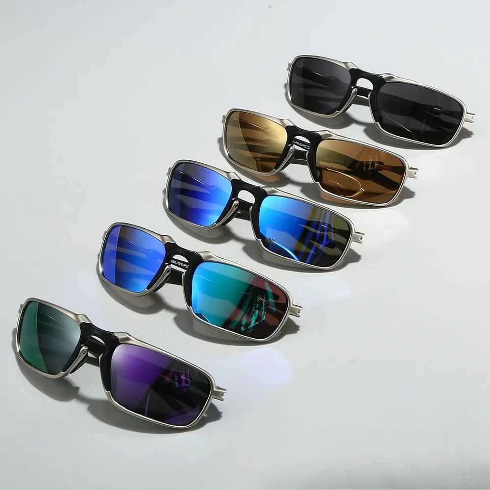 

Outdoor Polarized Glasses Xmetal Badman Alloy Polygonal Glasses Silver Frame Polarized Goggles Cycling Outdoor Sports Goggles