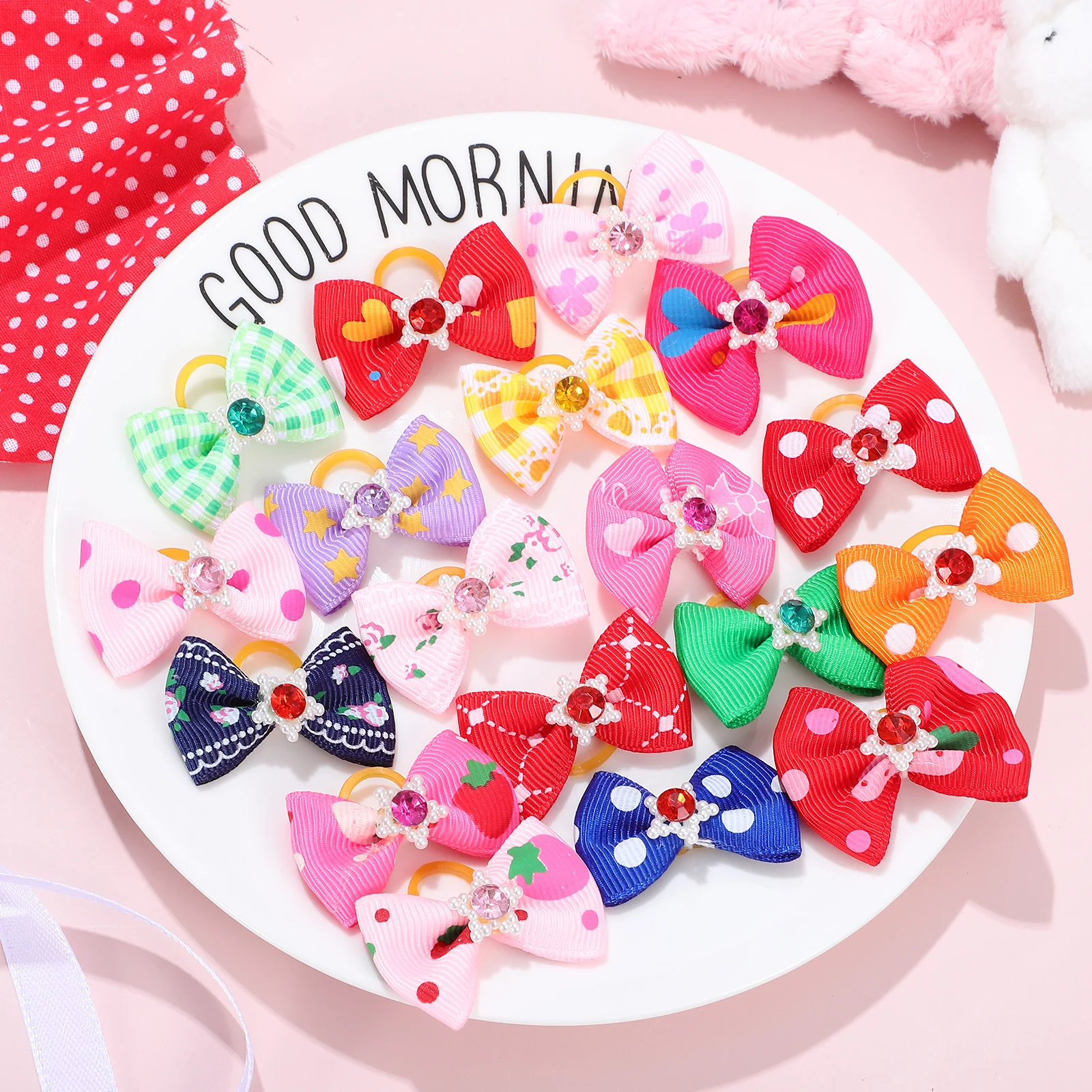 

50 pcs Pet Bow Ties Small Pets For Small Cat Bows s Hair Dog Hair Bows Bowknot Dog Accessories