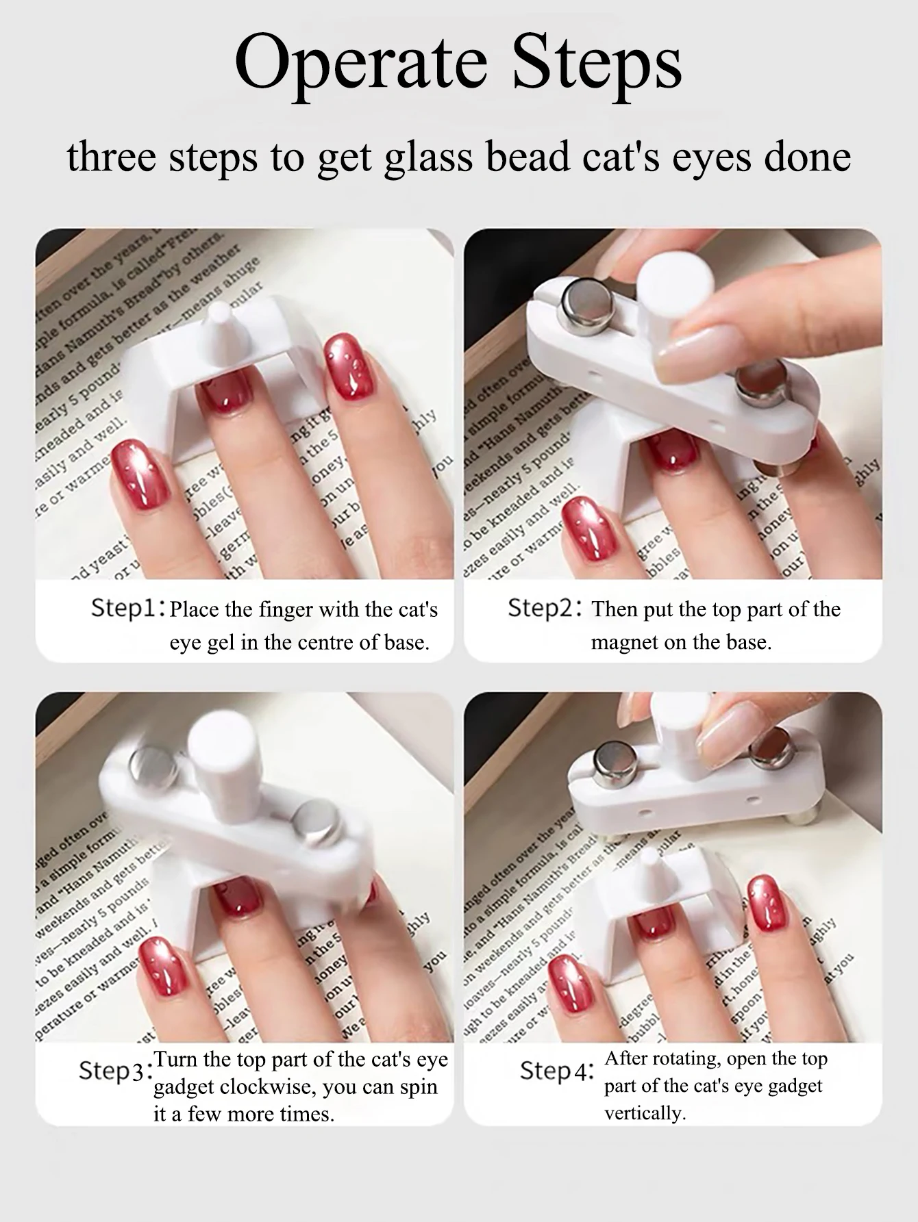 1 Stück PSK Neuer Rotierender Gyroskop-Magnet Saugglasperlen Katzenauge Gel-Nagellack Spezielles Multifunktionales Anfänger-Nagelkunstwerkzeug – Detail 11