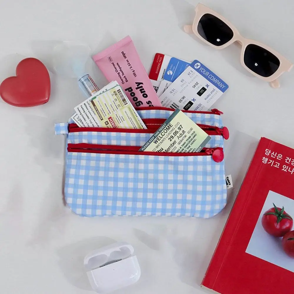 여권 커버 3 레이어 지퍼 여행 지갑 방수 휴대용 ID 카드 주최자 여러 슬롯 여성용 카드 가방 주최자