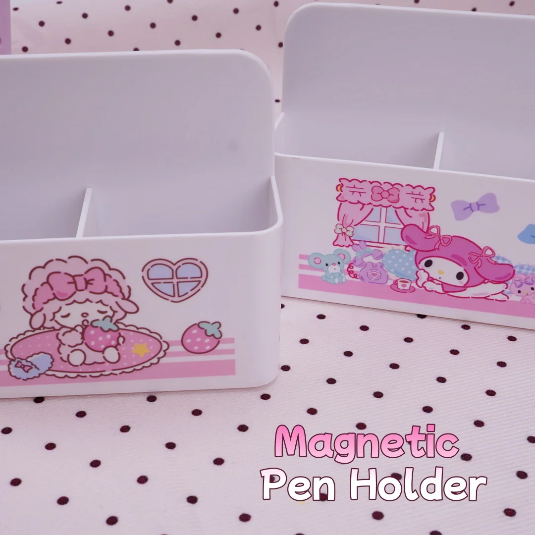 Porte-stylo magnétique My Melody, porte-crayons mural mignon, organisateur de rangement magnétique pour réfrigérateur, tableau blanc, bureau