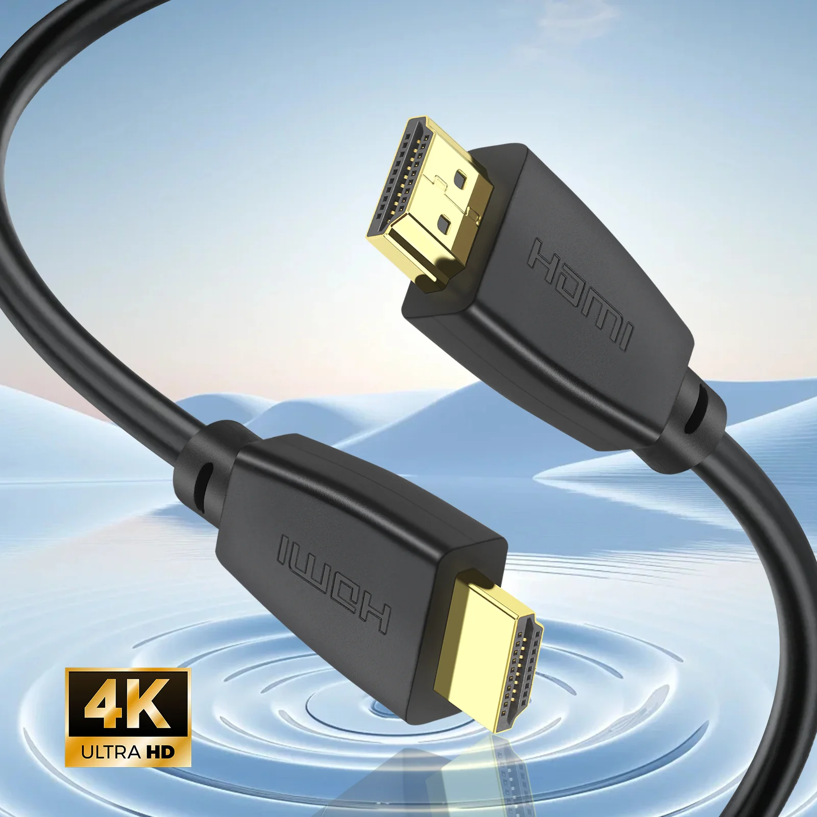 High Speed 4K HDMI Cable 18Gps 4K HDR 2160P 1080P 3D Ethernet Braided HDMI Cord, ARC UHD Hdmi Cable Compatible with Laptop