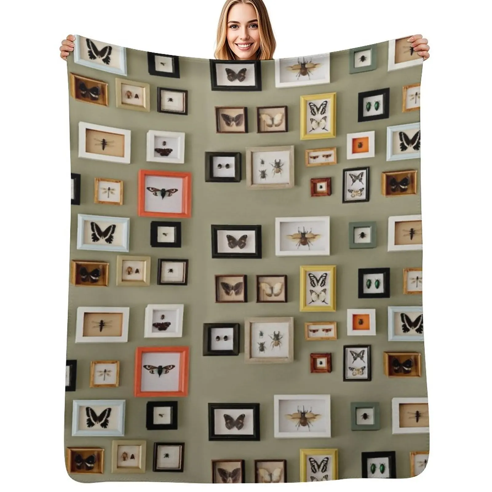 Insect Picture Frame Wall Throw Blanket Fashion Sofas Large Moving Sofa blankets and throws cosplay anime Blankets