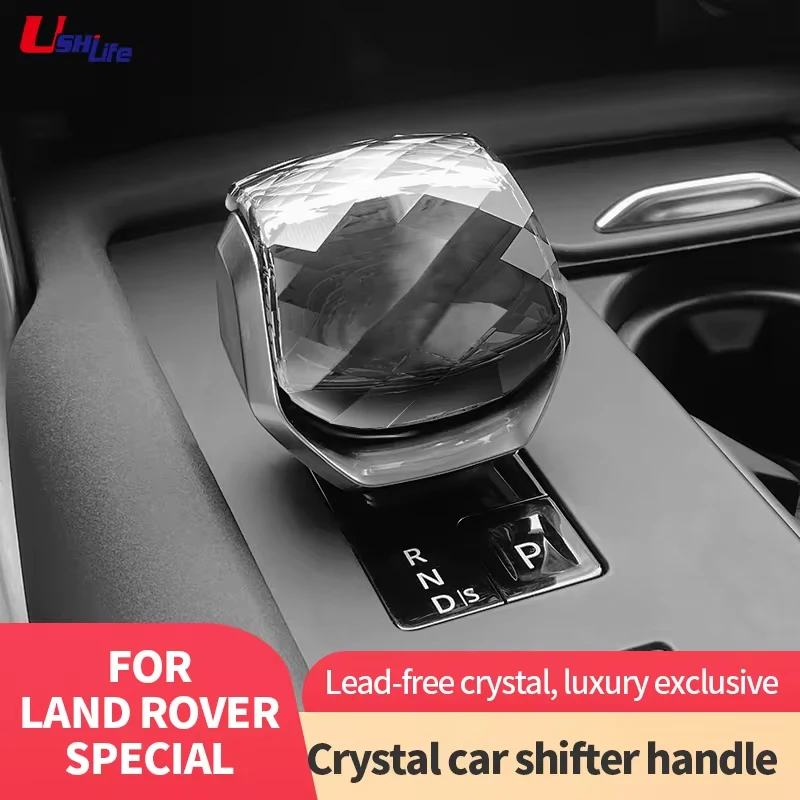 

Car Crystal Gear Shift Knob Handle Trim Cover For Land Rover Discovery 5 Range Rover Velar 2021-2022 Gearbox Lever Stick Decor