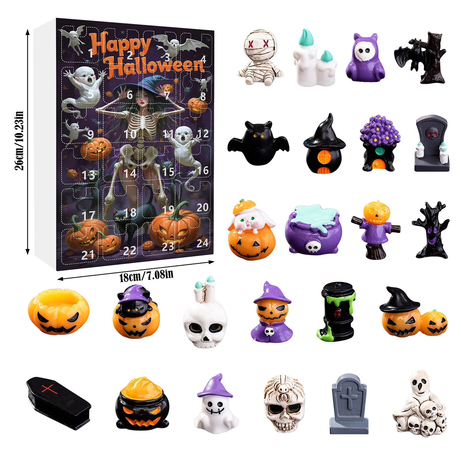 Halloween Advent Calendar Halloween Countdown Gifts for Kids 24 Day Non Candy Countdown Calendar for Boy Girls Surprise Gifts - Image 6