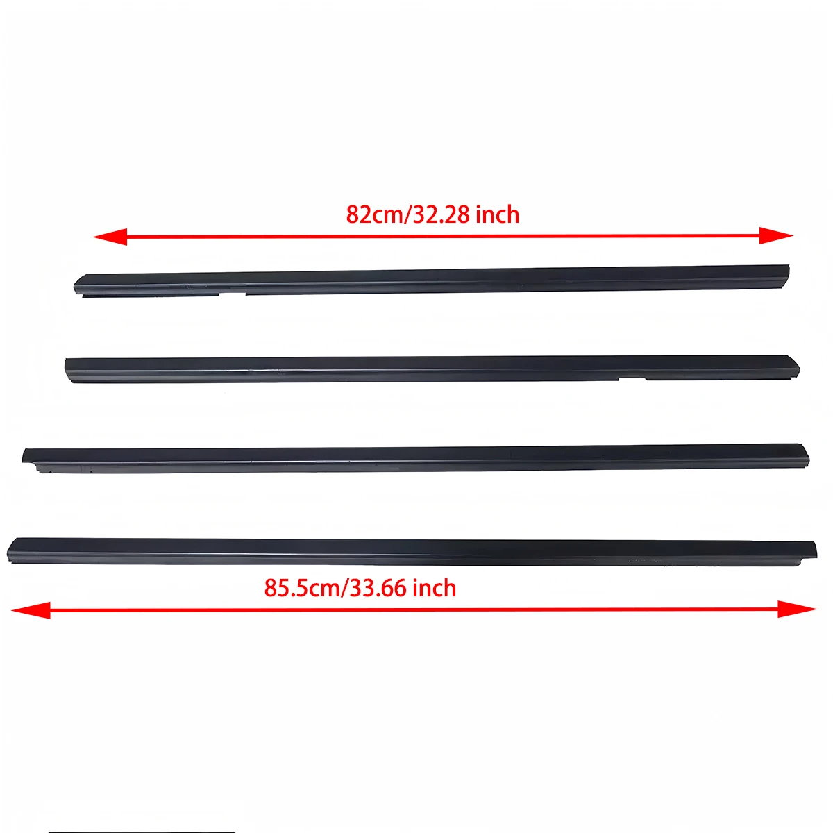 4PCS Outer Windows Rubber Weatherstrip Door Sealing Belt Moulding Trim For Honda Insight 2010-2014