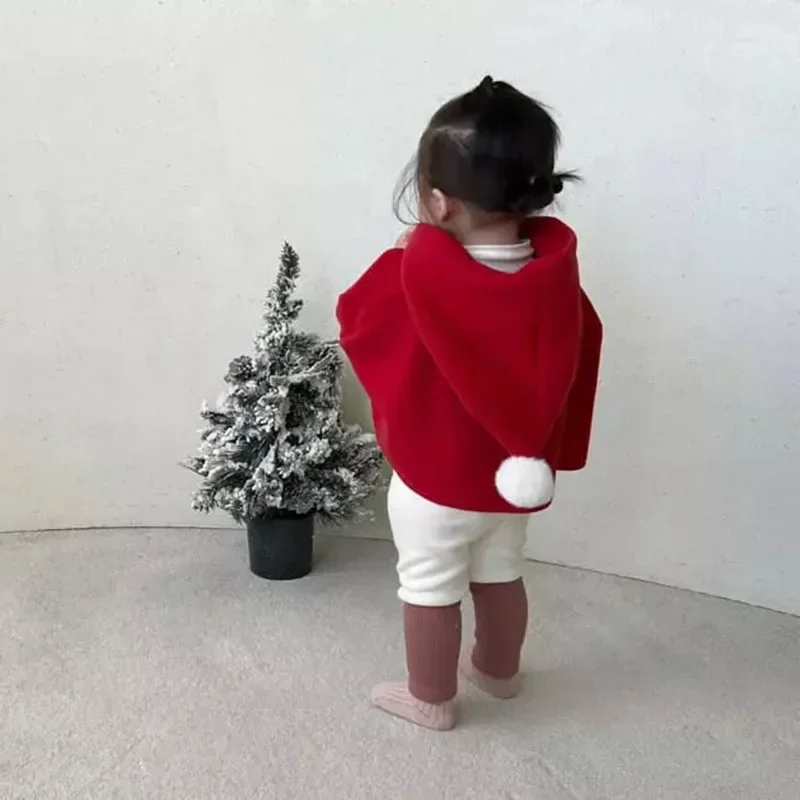 

Baby New Year Cloak Robe Autumn and Winter Baby Girl Go out Thickened Coat Shawl Girls' Clothing