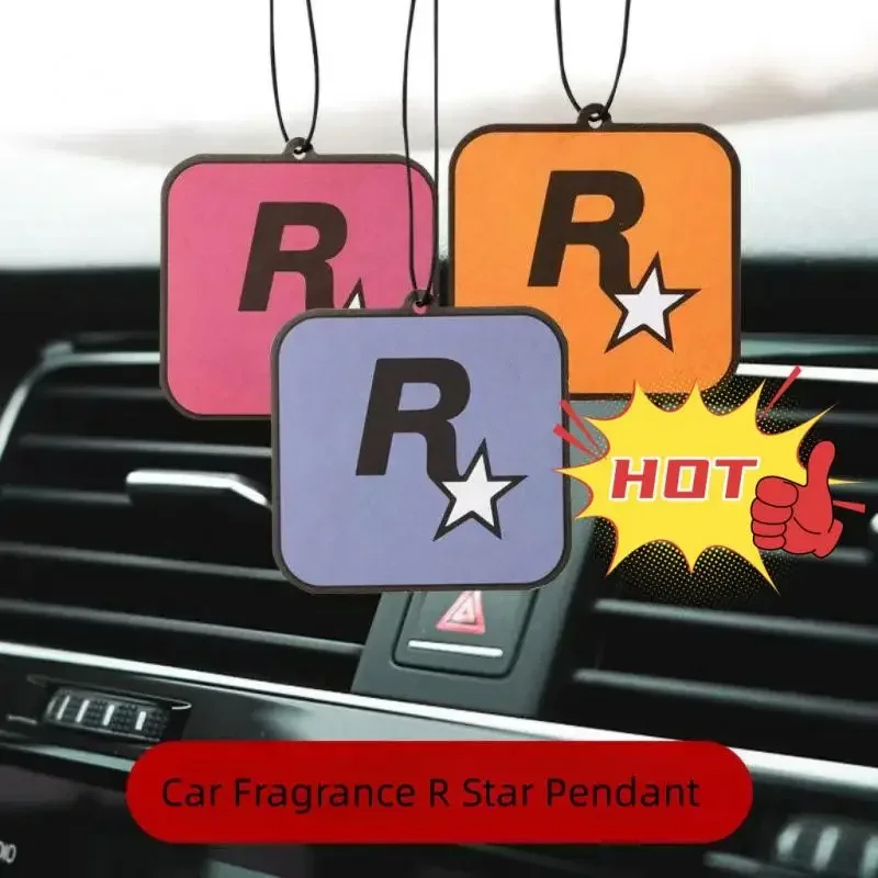 1/3/5PCS Trend Car Fragrance R Star Car Long-lasting Aromatherapy Fragrance Piece Net Red Pendant Decoration Car Deodorization