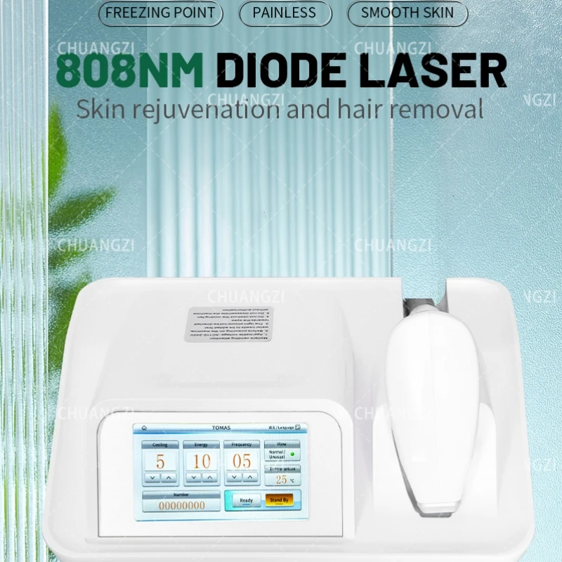 808 Diode Lase-r Hair Removal CommerciaDepiladora Lase-r Appliances 3 WavelengthPainless Beautiful Whole Body Hair Removal