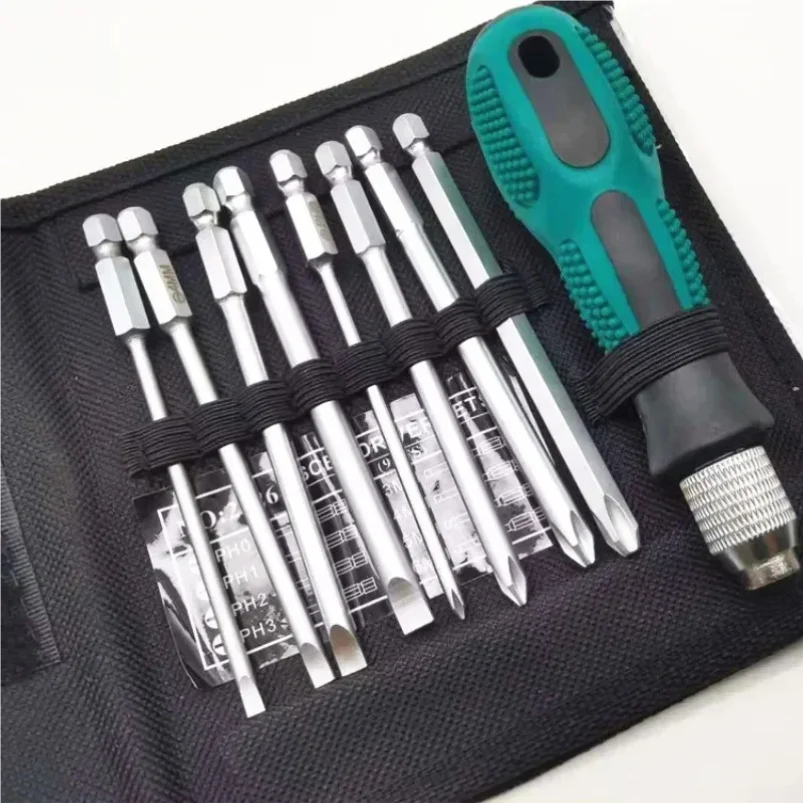 

Krachtige 9-piece Multifunctional Screwdriver Set Slotte Phillips Screwdriver Hand Tools