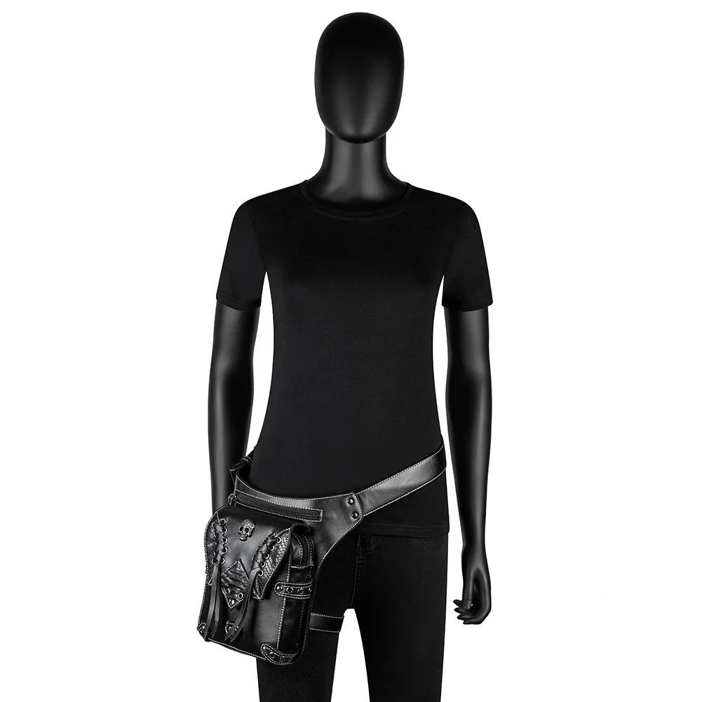 

Винтажная женская мотоциклетная сумка в стиле стимпанк - водоотталкивающая байкерская сумка в стиле рок-готика, функциональная упаковка в викторианском стиле с заниженными ногами