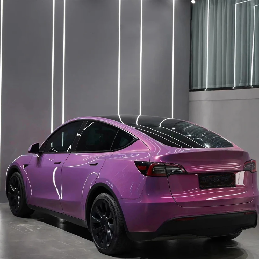 

Car Sticker Platinum Galaxy Purple Wrapping Vinyl Film PET Bubble Free Film PVC Car Accessories Interior Exterior Decoration