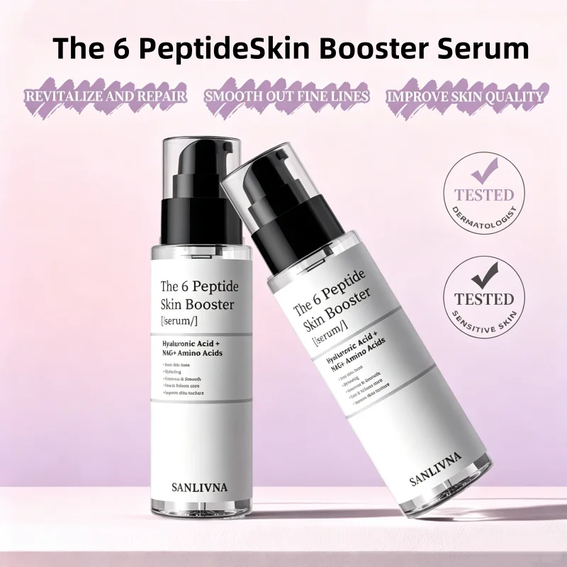 Korean Skincare 6X Peptide Booster Toner Serum, Niacinamide Skin Renewal Boosting Facial Moisturizing Essence 100ml Face Care