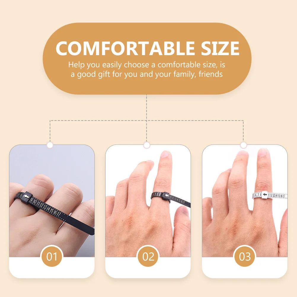 

10pcs Finger Measuring Tool Durable Material Ring Measurement Device Reusable Jewelry Gauge Practical Easy to Use