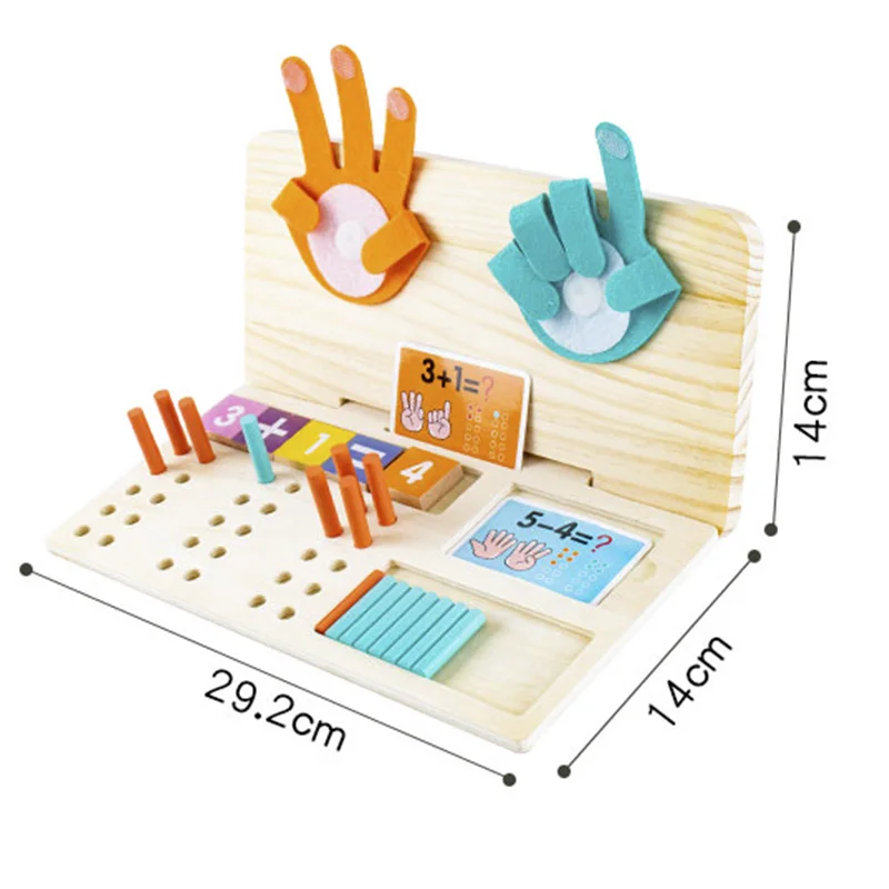 어린이 몬테소리 나무 손가락 숫자 계산 스틱 팜 수학 장난감 어린이 교육 장난감 유아 지능 게임 계산