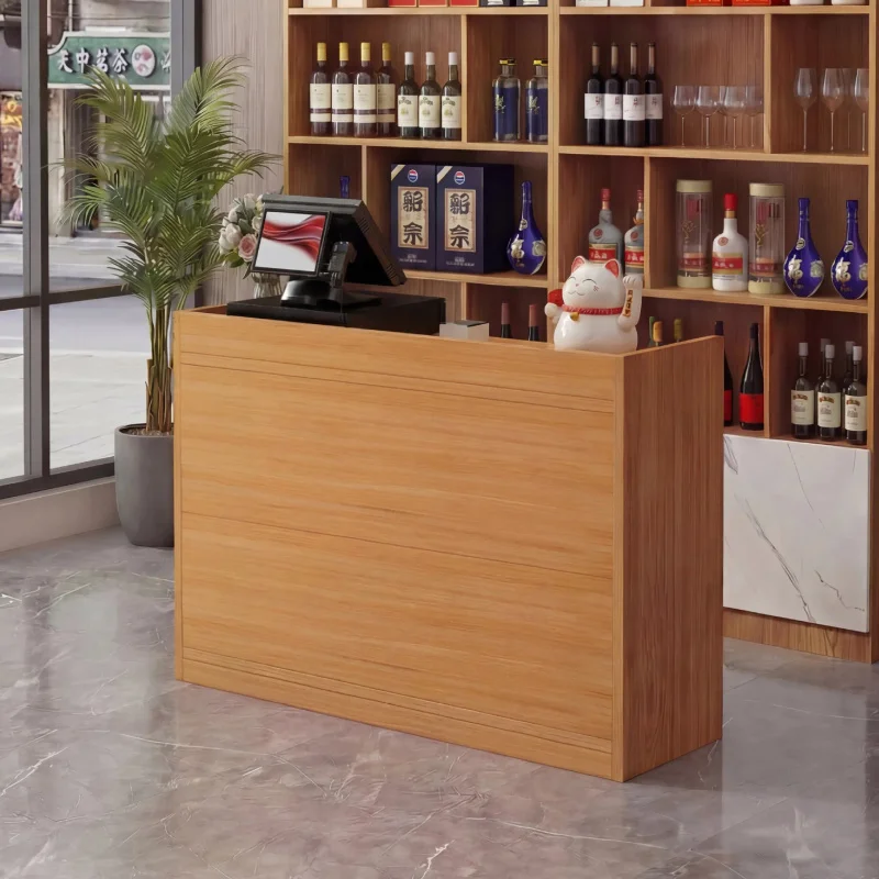 

custom.Wooden Cashier Station with Drawer Keyboard Tray Retail Grocery Stores
