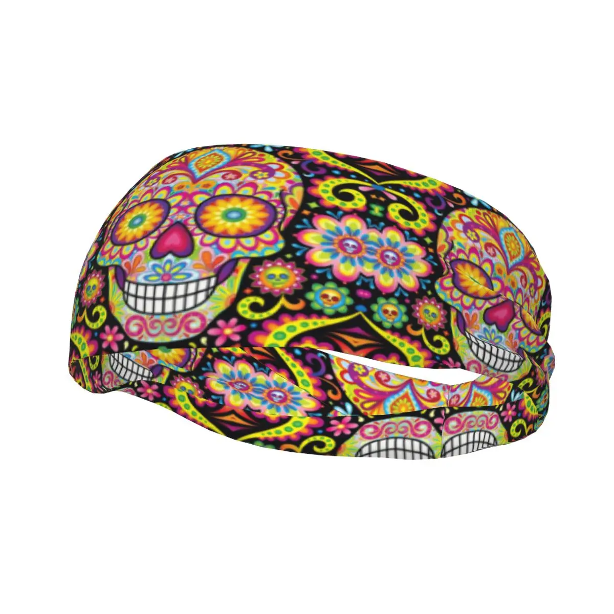 

Sports Sweatband Breathable Headband Sweat Hair Head Band Mexican Sugar Skull Day Of The Dead Yoga Headband
