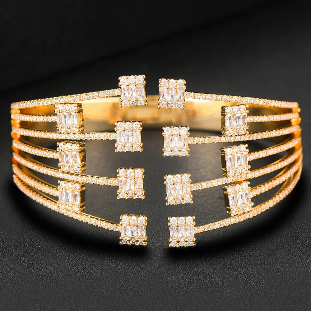 

Soramoore Luxury Disco Trendy African Bangle Ring Set Fashion Jewelry Sets For Women Wedding Engagement Brincos Para As Mulheres