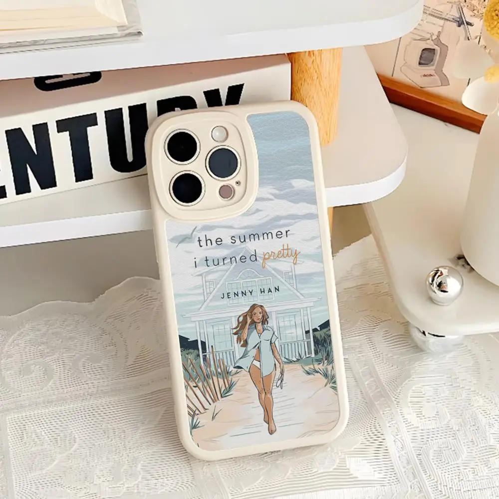 The Summer I Turned Pretty Phone Case For Iphone 15 14 12 13 Pro Max 11 Mini X Xr Xs 7 8 Puls Lambskin Silicone Cover