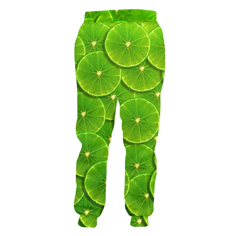 Aardbei & Oranje Fruit Collage Patroon 3D Gedrukt Mode Heren Joggers Broek Herfst Joggingbroek Unisex Casual Broek MP21