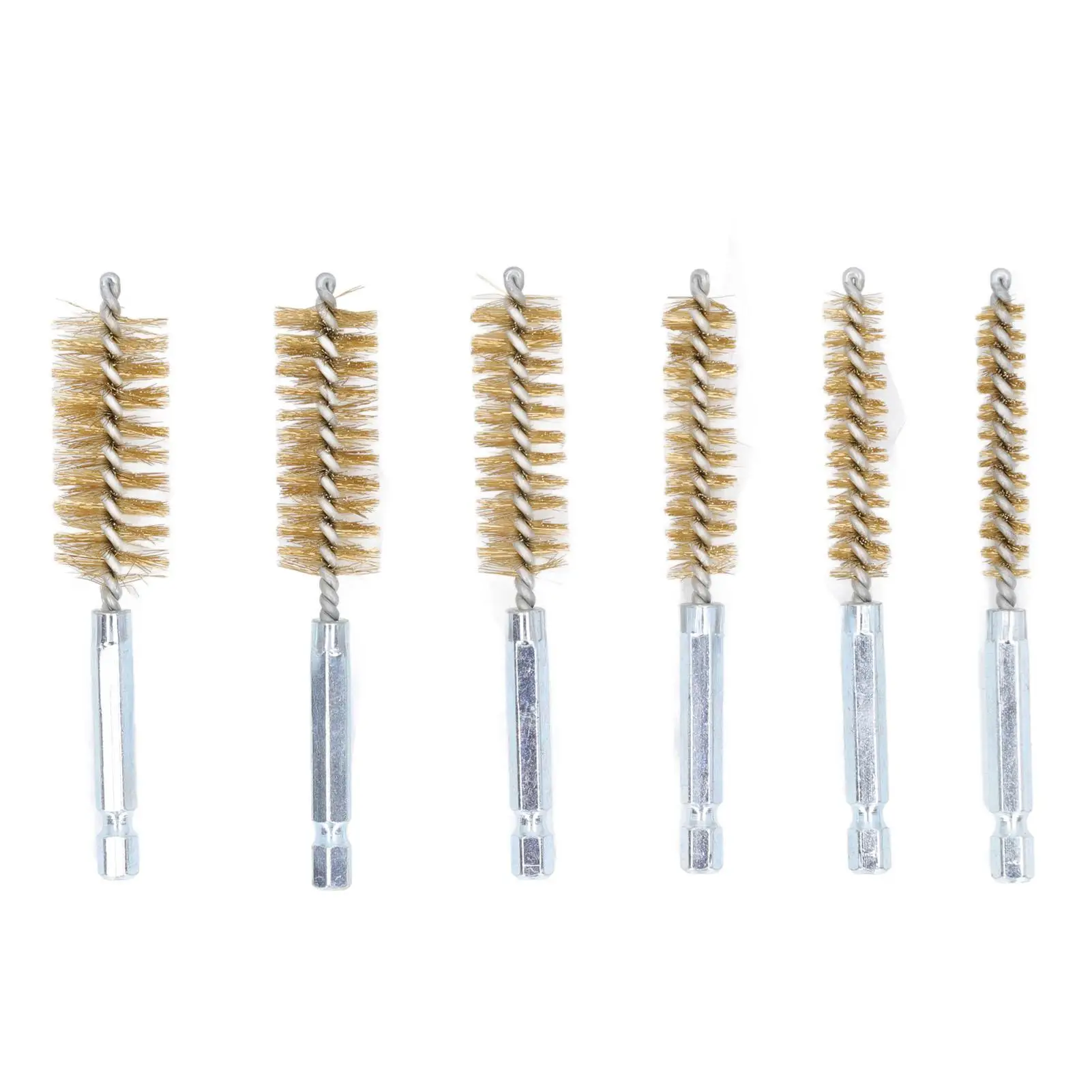 

6PCS Rust-Proof Bore Brush Set - 4 Twisted Wire Cleaning Brush with 1/4 Hex Shank for electric Drill & Impact Driver