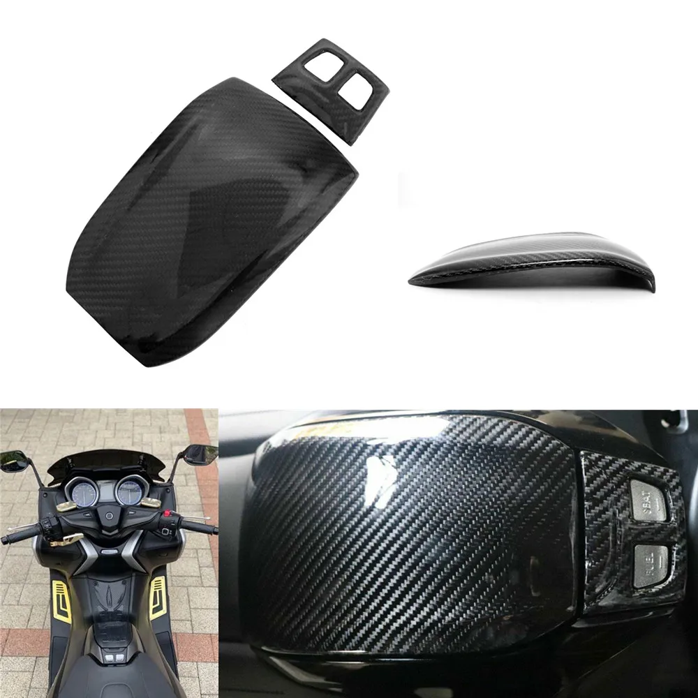 

For Yamaha TMAX 560 530 tmax560 tmax530 2017-2021 Real Carbon Fiber Motorcycle Fuel Gas Oil Tank Cap Trim Covers accesorios moto