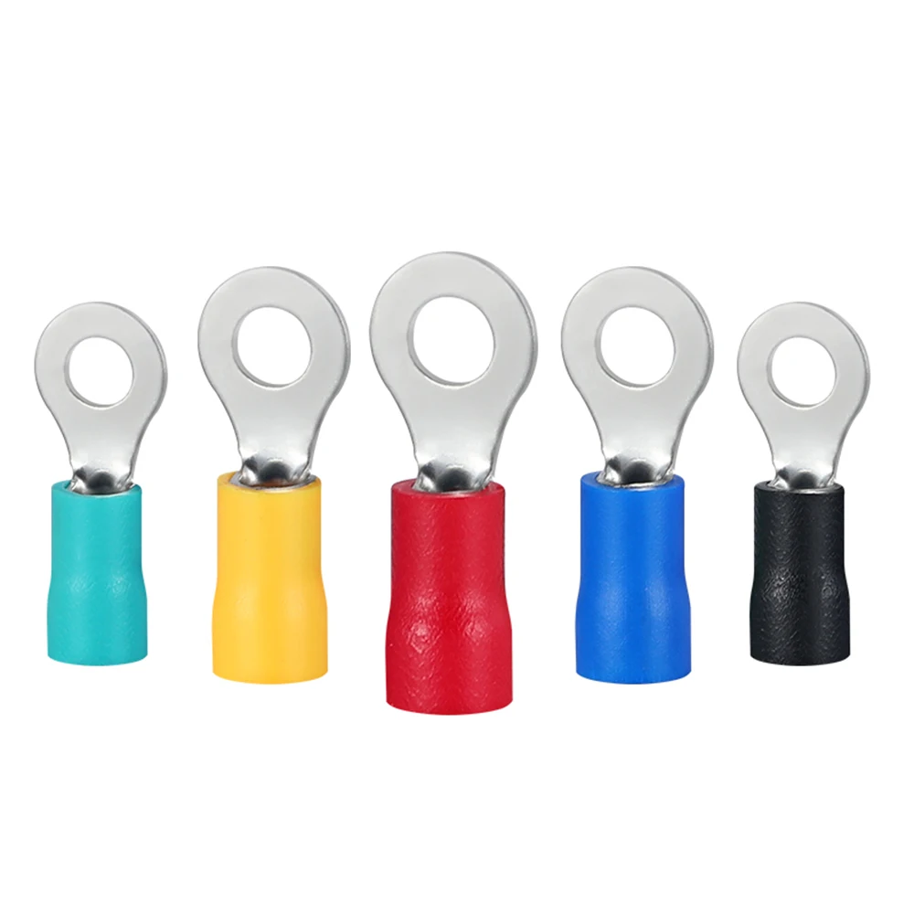 Connettore del cavo dell'aletta del terminale RV connettore del cavo elettrico isolato terminale di crimpatura dell'anello RV1.25/2/5.5 22-10AWG 0.5-6 mm2