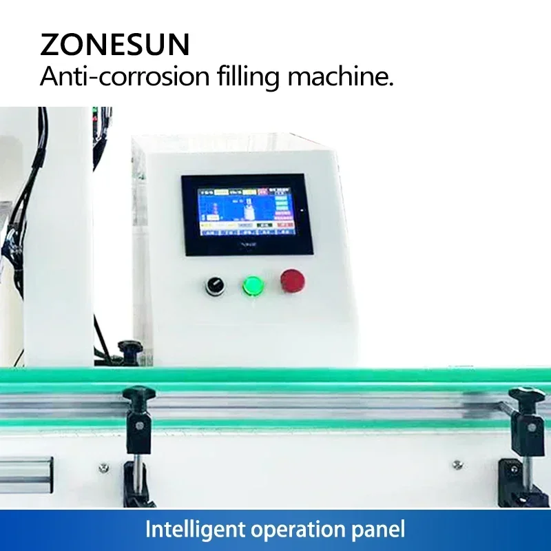 เครื่องบรรจุของเหลวเคมีอัตโนมัติ ZONESUN ZS-YTCR1A สำหรับน้ำยาทำความสะอาดห้องน้ำ น้ำยาฆ่าเชื้อ และน้ำยาฟอกขาว