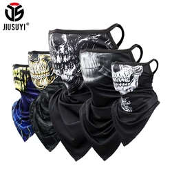 Skull Ski Headband Neck Gaiter Head Tube Scarf Ear Hanging Breathable Bandana Half Face Scarves Mask Cover Guard Men Quick Dry