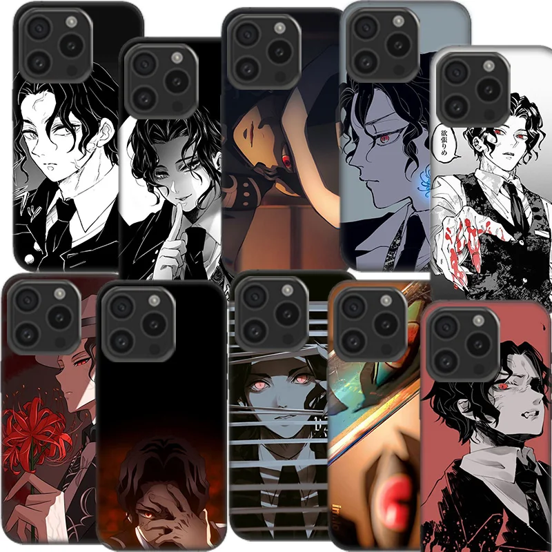 Demon Slayer Kibutsuji Muzan Clear Phone Case For Aplee iPhone 12 13 Mini 14+ 15 Plus 16 Pro Max Cover 11 Pro X XS Max Coque Har